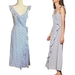 Madewell Ruffled Wrap Dress in Americana Floral Size 4